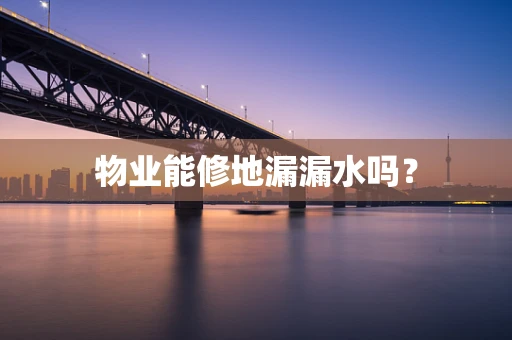 物业能修地漏漏水吗？